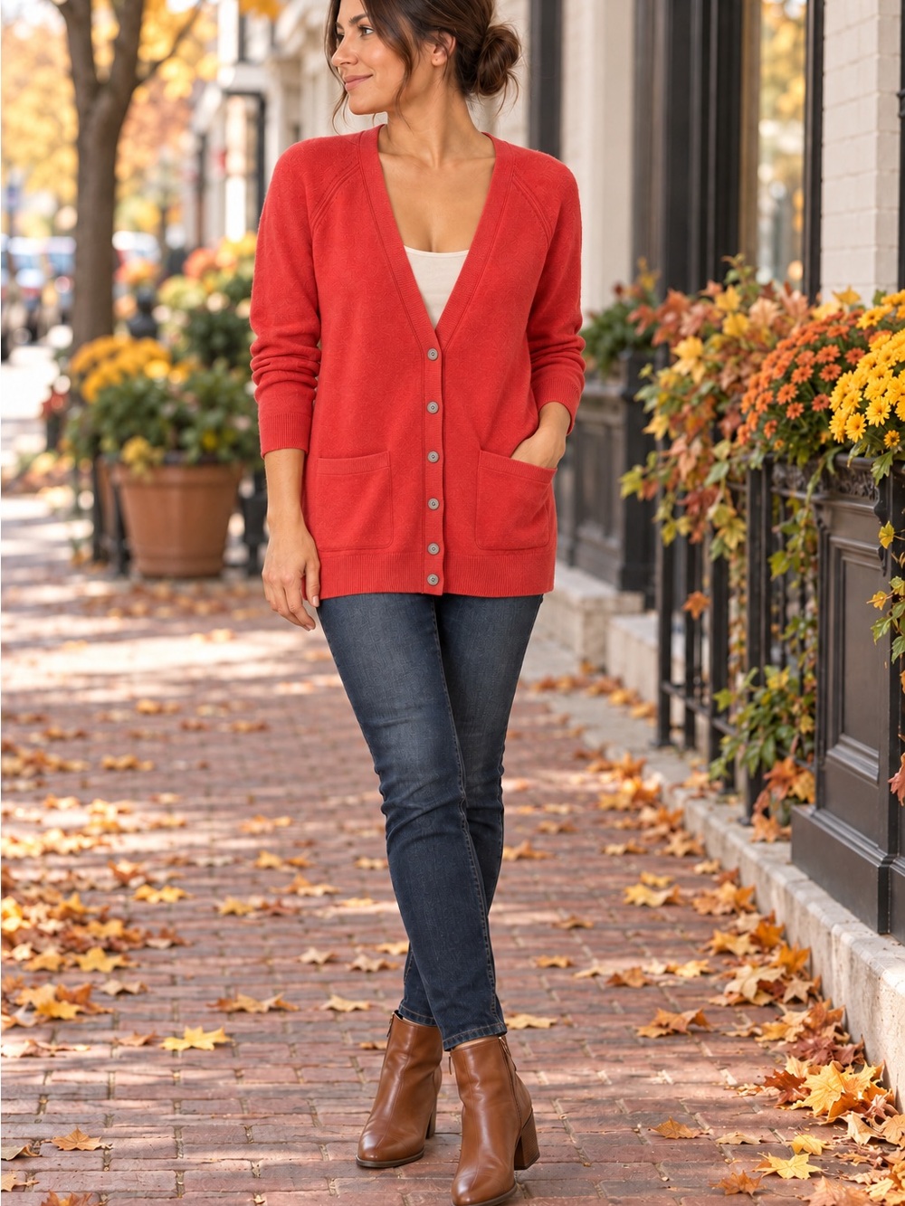 Title: Banana Republic Coral Merino & Cashmere Cardigan | M